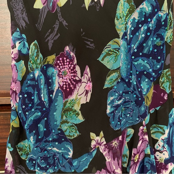 Connected Apparel Floral Slip Dress, Size Small - Picture 8 of 13